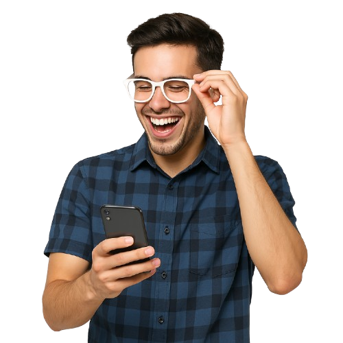Services Hero Section Image Boy Sun Glasses with Mobile View